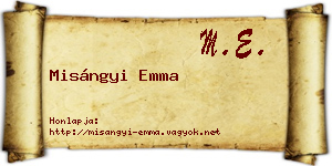 Misángyi Emma névjegykártya